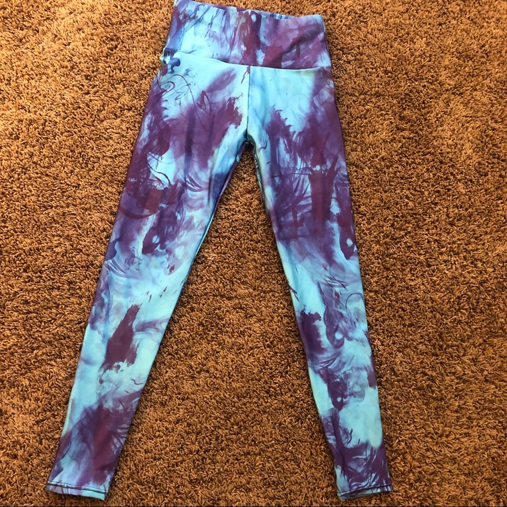 Tie dye leggings, size: large